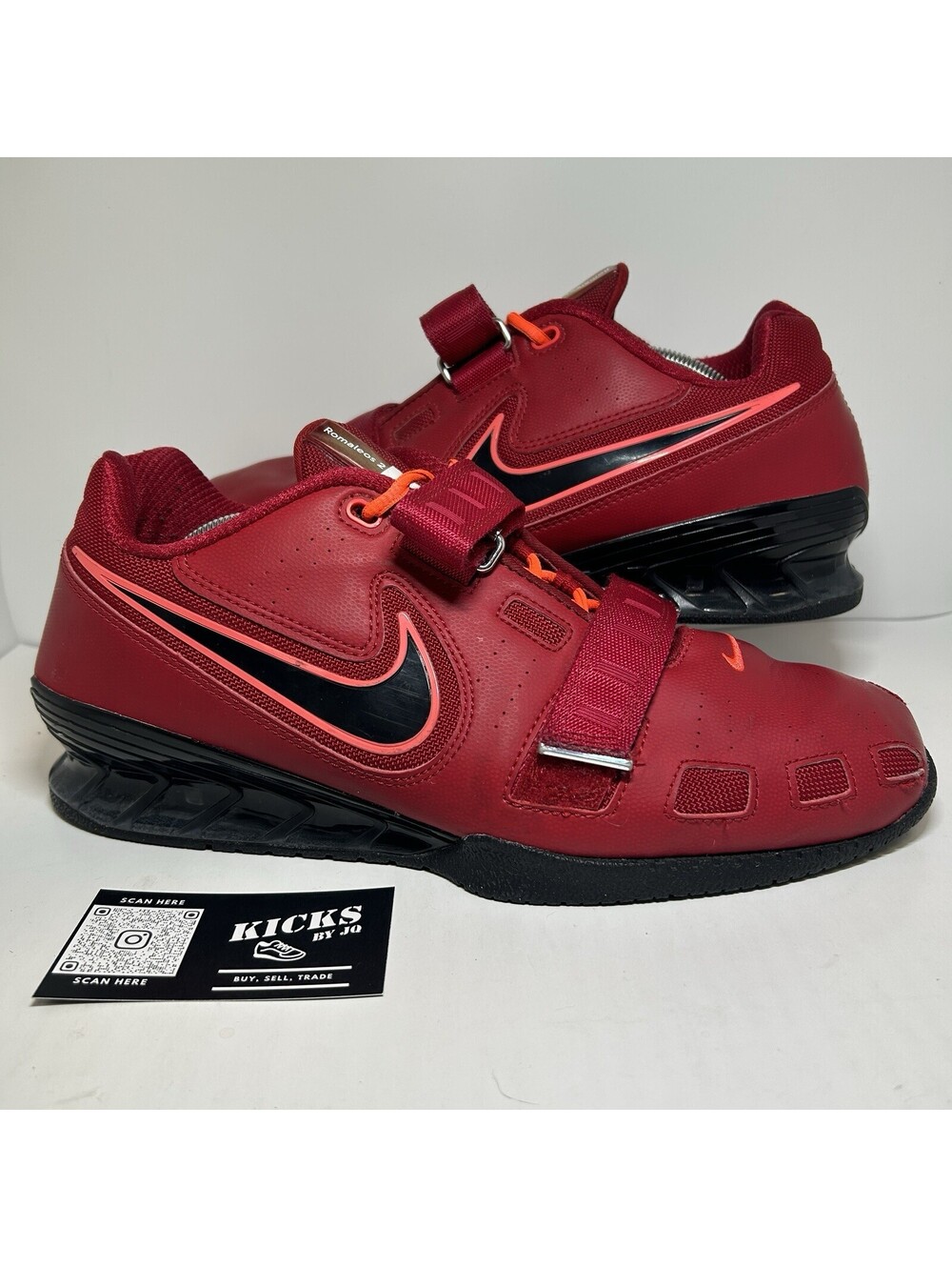 Nike Romaleos 2 Weight Lifting Red Black - Size 11.5 - (476927-606)